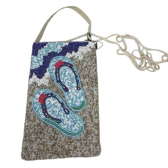 Bamboo Trading Company Handbags - Bamboo Trading Company Beaded Club Bag; Beach/Flip Flops; Short/Long Straps